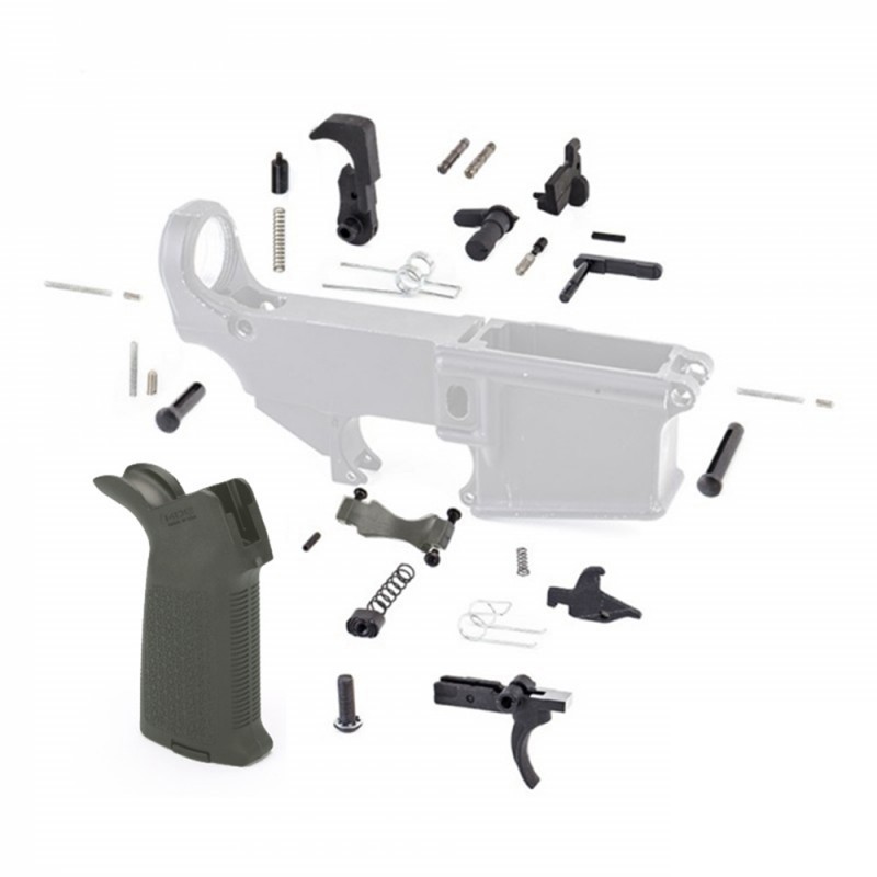 Lower Parts Kit w/ Magpul OD Green Grip (USA) &Trigger Guard